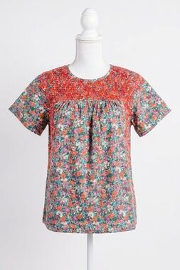 NEW LAYERZ CLOTHING embroidered floral top in multi